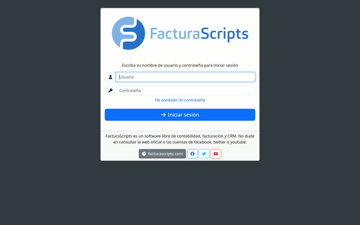Panel de facturación