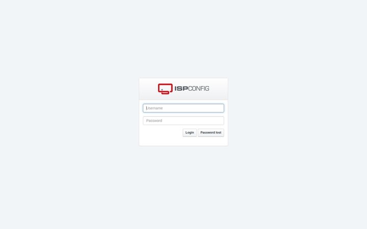 Portada de ISPConfig